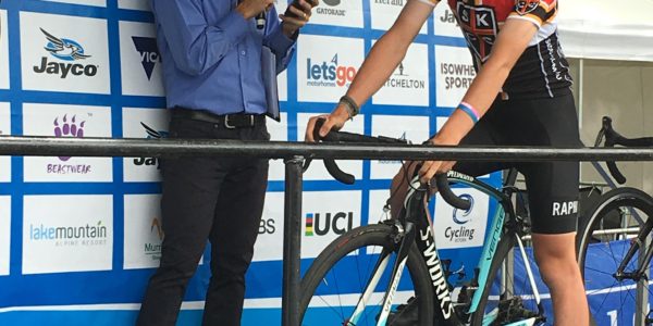 Hamish Webber rides the Herald Sun Tour Corporate time-trial